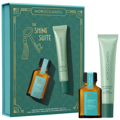 Moroccanoil The Shine Suite Treatment & Moroccan Mint Tea Lip Balm Gift Set