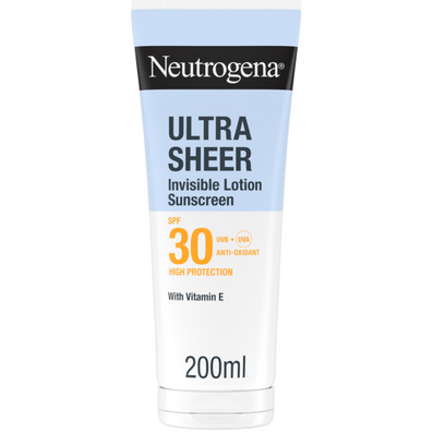 Neutrogena Ultra Sheer Invisible Hydration Body Lotion Sunscreen SPF30 200ml