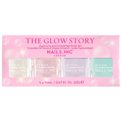 Nails Inc. The Glow Story Hyaluronic Acid Infused Nail Polish Set 4 x 14ml
