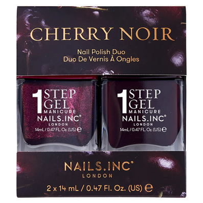 Nails Inc. Cherry Noir Nail Polish Duo 2 x 14ml