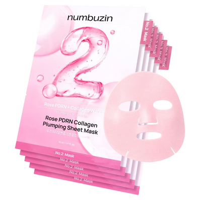 Numbuzin No. 2 Rose PDRN Collagen Plumping Sheet Mask 5 x 33ml