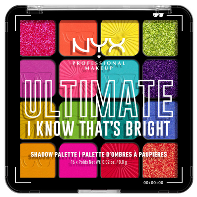 NYX Professional Makeup Ultimate 16 Colour Eyeshadow Palette I Know That's Bright