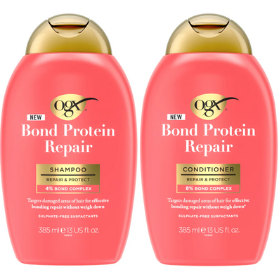 OGX Bond Protein Repair & Protect Shampoo & Conditioner Twin 2 x 385ml