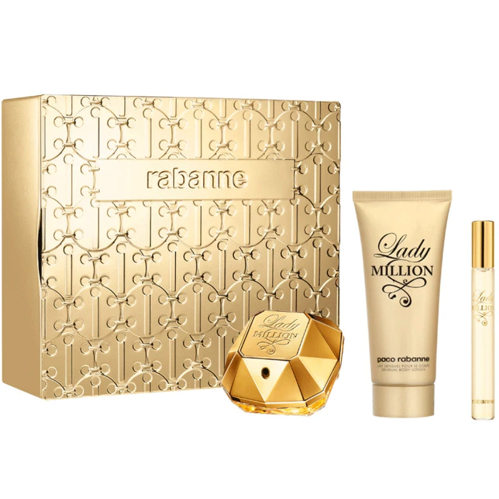 Paco Rabanne Lady Million Eau De Parfum & Body Lotion Gift Set 50ml