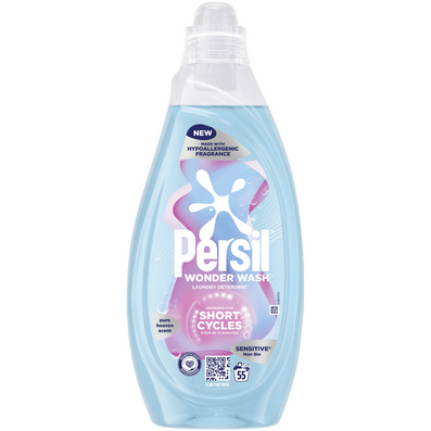 Persil Wonder Wash Pure Heaven Scent Sensitive Non-Bio Liquid Laundry Detergent 55 Washes 1485ml