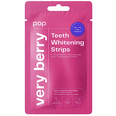 POP Oral Beauty Very Berry Teeth Whitening Strips x7