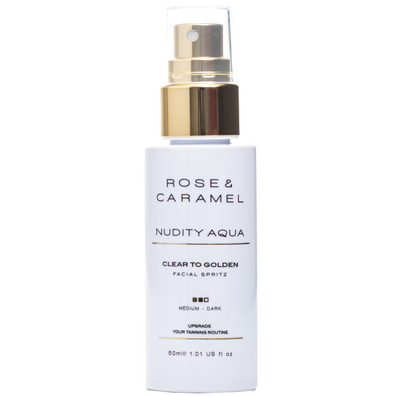 Rose & Caramel Nudity Aqua Clear To Golden Medium-Dark Facial Tanning Mist 50ml