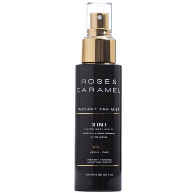Rose & Caramel 3-In-1 Instant Tanning Medium-Dark Tinted Body Mist 100ml