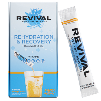 Revival Orange Burst Rehydration & Recovery Electrolyte Drink Mix x6