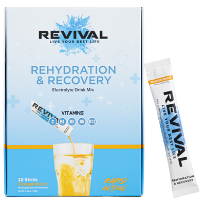 Revival Orange Burst Rehydration & Recovery Electrolyte Drink Mix x12