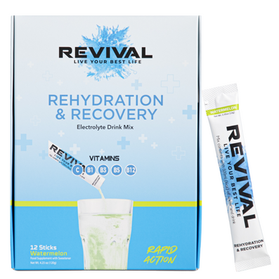 Revival Watermelon Rehydration & Recovery Electrolyte Drink Mix x12