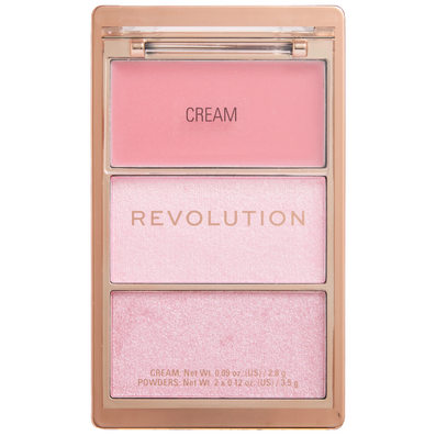 Makeup Revolution Highlight Icon 3 Colour Face Pink Posse