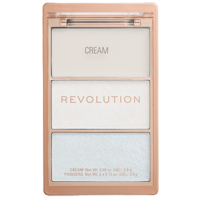 Makeup Revolution Highlight Icon 3 Colour Face White Wishes