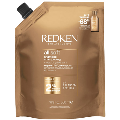 Redken All Soft Moisturising Shampoo Refill Pouch 500ml