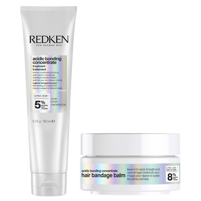 Redken Acidic Bonding Concentrate Leave-In Treatment 150ml & Hair Bandage Balm 75ml Twin