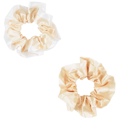Silver Cloud Large Satin Scunchies Buttercup Pack of 2