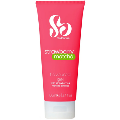 So Divine Strawberry Matcha Water-Based Flavoured Lubricant Gel 100ml