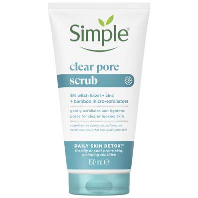 Simple Daily Skin Detox Clear Facial Scrub 150ml