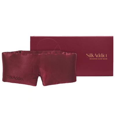Silk Addict Weighted Mulberry Silk Sleep Mask Berry
