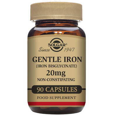 Solgar Gentle Iron Iron Bisglycinate 20 mg 90 Vegetable Capsules