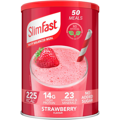 SlimFast Tasty Balanced Meal Powder Strawberry Tub 50 Servings 1825g