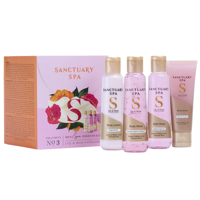 Sanctuary Spa White Lily & Damask Rose Mini Spa Essentials Gift Set
