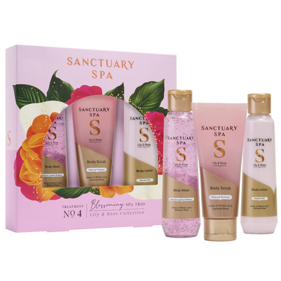 Sanctuary Spa White Lily & Damask Rose Blooming Spa Gift Set
