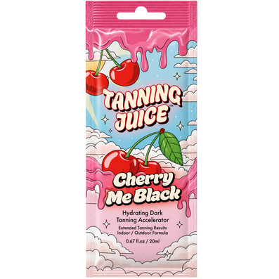 Tanning Juice Cherry Me Black Hydrating Dark Tanning Accelerator Lotion Sachet 20ml
