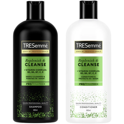TRESemme Replenish & Cleanse Shampoo & Conditioner Twin 2 x 680ml