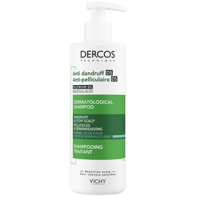 Vichy Dercos Anti-Dandruff DS Dermatological Shampoo For Normal To Oily Hair 390ml