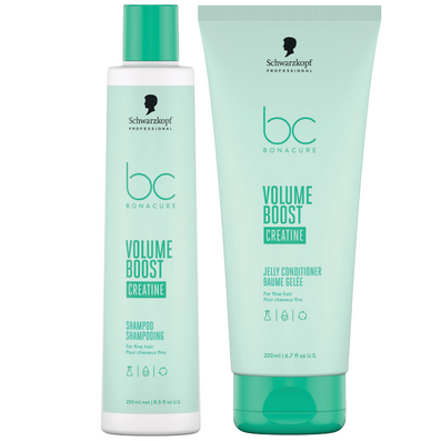 Schwarzkopf Professional BC Bonacure Clean Volume Boost Shampoo 250ml & Conditioner 200ml Twin
