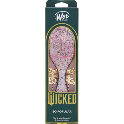 Wet Brush X Wicked Original Pro Detangler Brush Glow With Glinda with Butterfly Bobbies