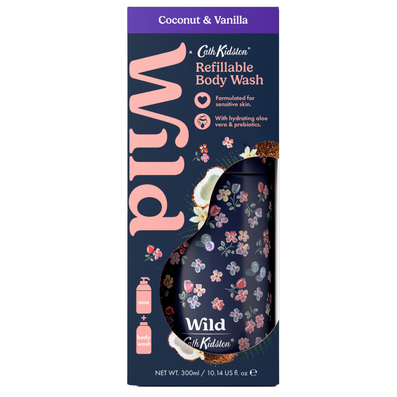 Wild Cath Kidston Marble Ditsy Body Wash Case + Coconut & Vanilla Body Wash Refill 300ml