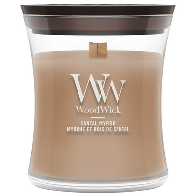 WoodWick Santal Myrrh Mini Hourglass Jar Candle