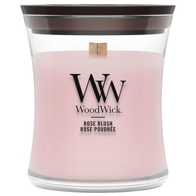WoodWick Rose Blush Mini Hourglass Jar Candle