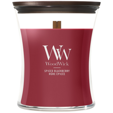 WoodWick Spiced Blackberry Medium Hourglass Jar Candle