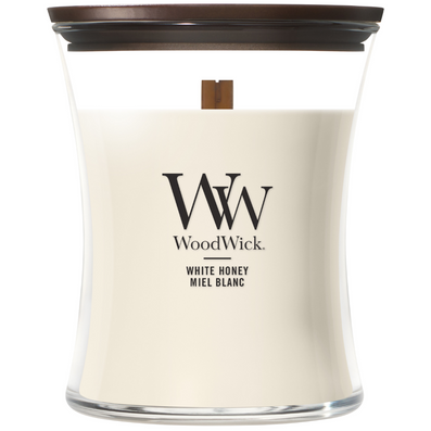 WoodWick White Honey Medium Hourglass Jar Candle