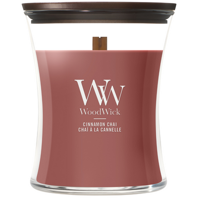 WoodWick Cinnamon Chai Medium Hourglass Jar Candle