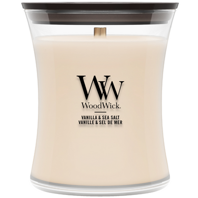 WoodWick Vanilla & Sea Salt Medium Hourglass Jar Candle