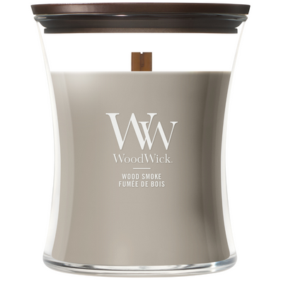 WoodWick Wood Smoke Medium Hourglass Jar Candle