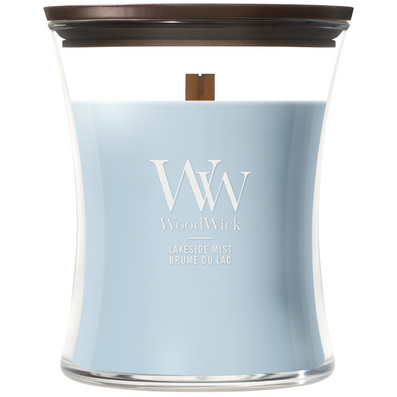 WoodWick Lakeside Mist Medium Hourglass Jar Candle