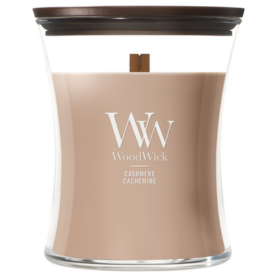 WoodWick Cashmere Medium Hourglass Jar Candle