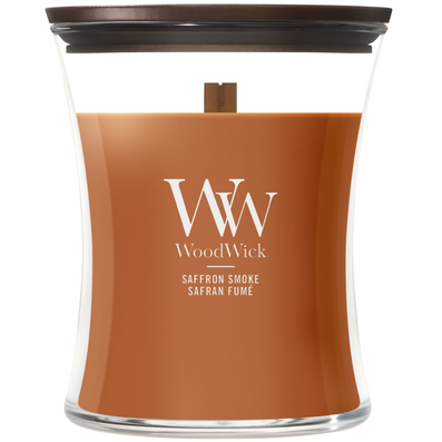 WoodWick Saffron Smoke Medium Hourglass Jar Candle