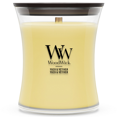 WoodWick Yuzu & Vetiver Medium Hourglass Jar Candle
