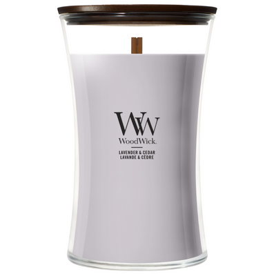 WoodWick Lavender & Cedar Large Hourglass Jar Candle