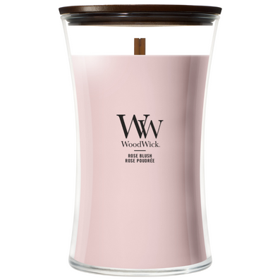 WoodWick Rose Blush Large Hourglass Jar Candle