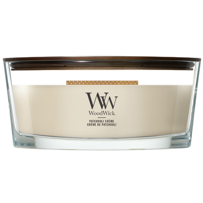 WoodWick Patchouli Creme Ellipse Jar Candle