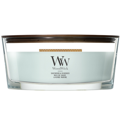WoodWick Sagewood & Seagrass Ellipse Jar Candle