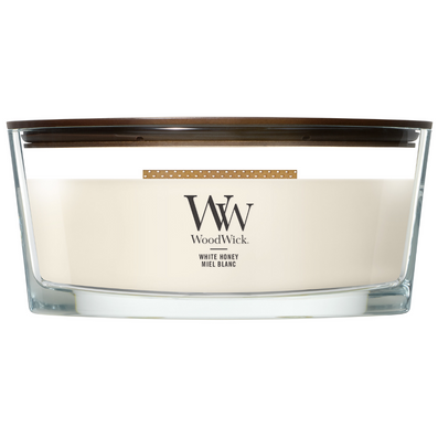 WoodWick White Honey Ellipse Jar Candle