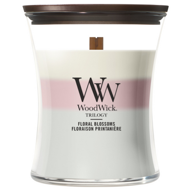 WoodWick Trilogy Floral Blossoms Medium Hourglass Jar Candle